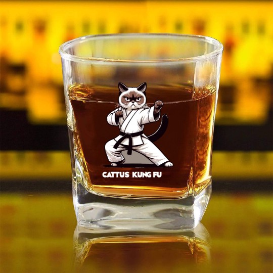 Kung Fu Chinese Kung Fu Asian Kung Fu Self defense Square Whiskey Glasses