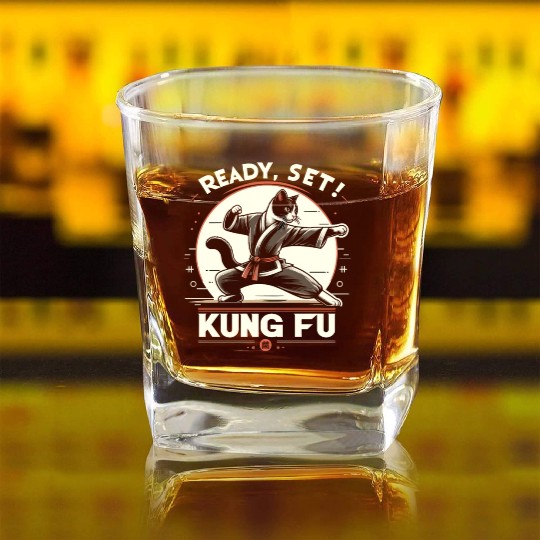 Kung Fu Chinese Kung Fu Asian Kung Fu Self defense Square Whiskey Glasses