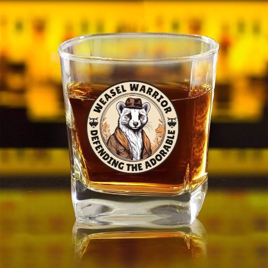 Weasel Warrior Square Whiskey Glasses