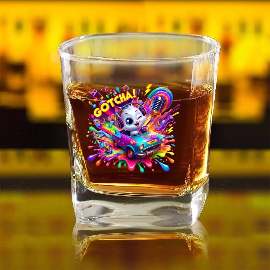 Galactic Vibes: Plosion of Splashes - GoTcha! Square Whiskey Glasses