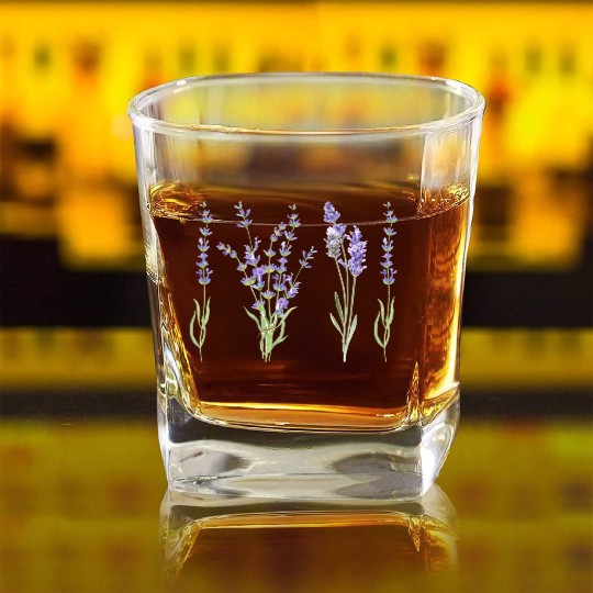 lilac beauty Square Whiskey Glasses