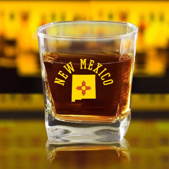 Embrace Your New Mexico Spirit with Patriotic Square Whiskey Glasses
