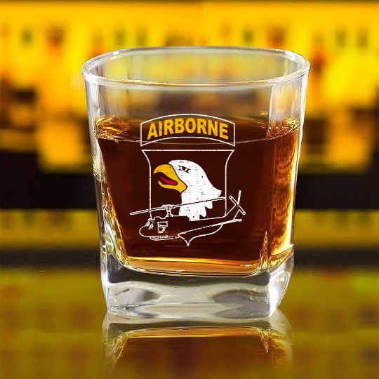101st Airborne Division Square Whiskey Glasses