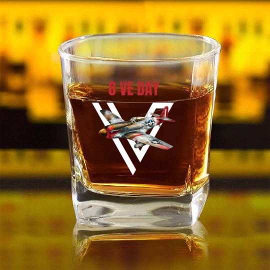 P15 Spitfire 8VE day Square Whiskey Glasses