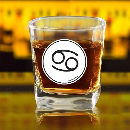 cancer zodiac tank Square Whiskey Glasses