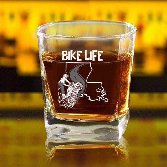 BIKE LIFE Classic Square Whiskey Glasses
