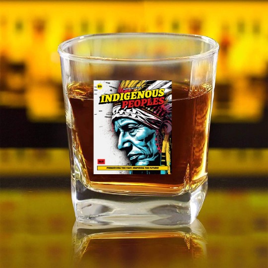 Indigenous Peoples Embracing Culture Square Whiskey Glasses