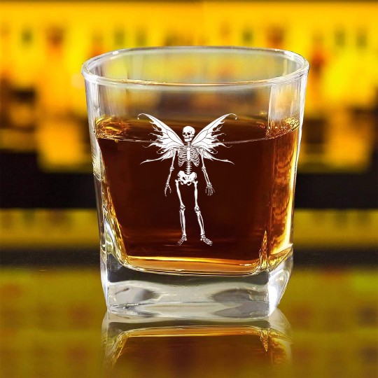 Fairy Grunge Fairycore Aesthetic Skeleton Square Whiskey Glasses
