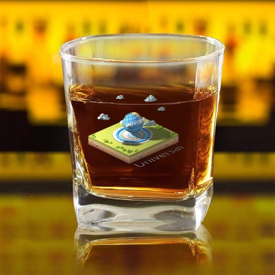 Geometric low poly Universal Studios Square Whiskey Glasses