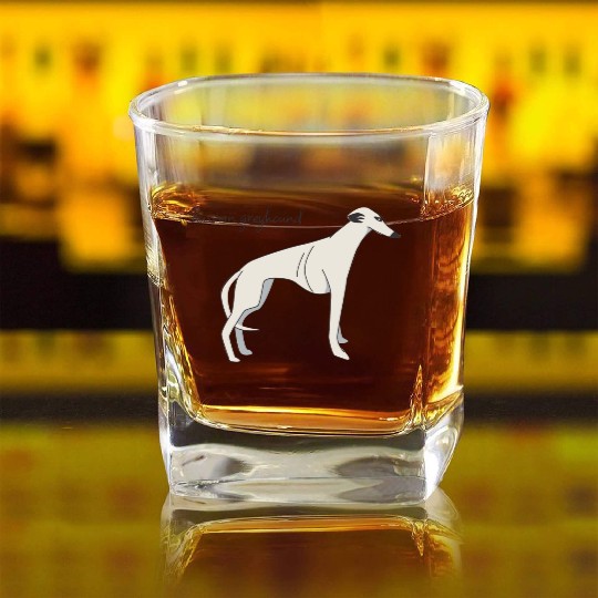 Russian greyhound Square Whiskey Glasses