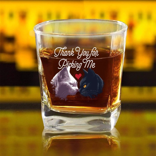 Thank You for Picking Me Funny Valentines Day Humo Square Whiskey Glasses