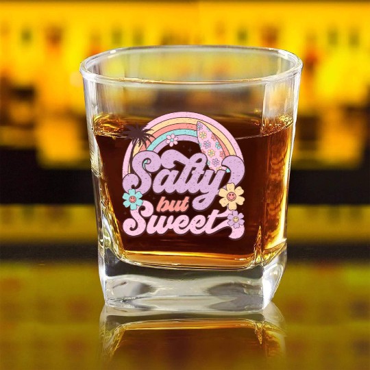 Salty butt Sweet Square Whiskey Glasses