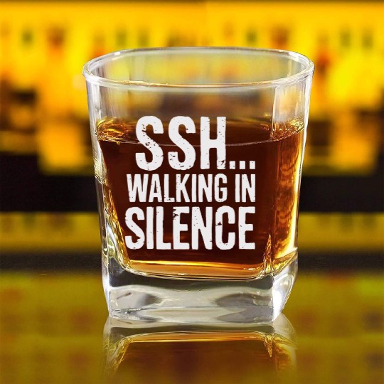 Ssh Walking In Silence Trend Silent Walking Square Whiskey Glasses