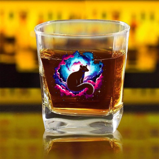 Cool Platypus Galaxy Space Art Square Whiskey Glasses