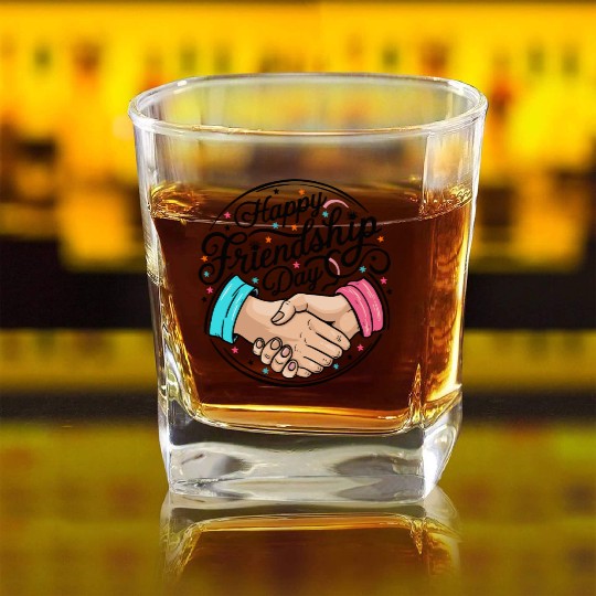 Ideal Friendship Day Gifts: Spread Joy & Happiness Square Whiskey Glasses