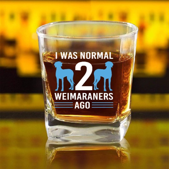 Weimaraner Dog Pun Pet Owner Funny Weimaraner Square Whiskey Glasses