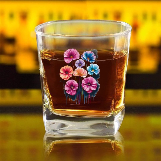 Square Whiskey Glasses Floral Doux et Léger – Confort et Style