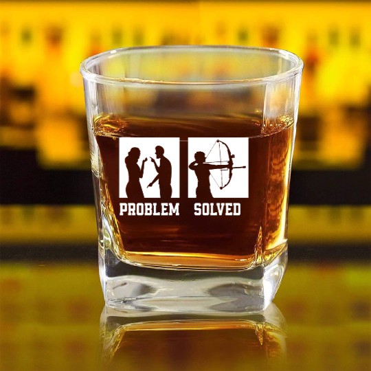 Hobby Archery Sport Funny Archery Square Whiskey Glasses