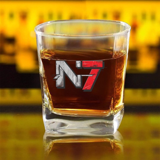 Mass Effect N7 Essential Square Whiskey Glasses