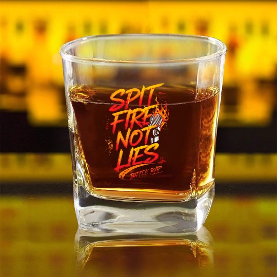 Epic Lyrical Battle of the Titans: Hip Hop Rap Square Whiskey Glasses