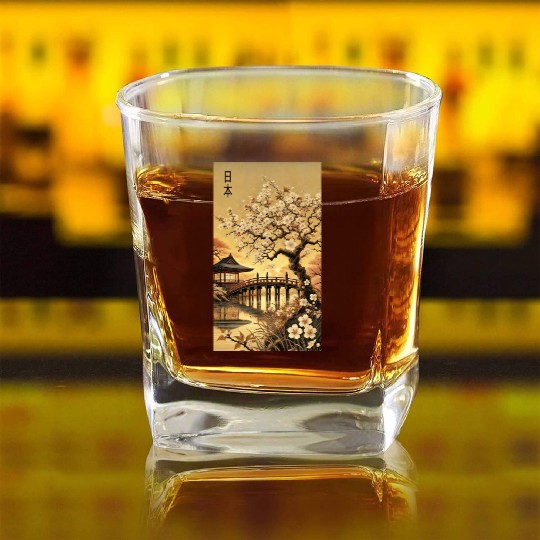 Japan church flowers Tokyo design Square Whiskey Glasses