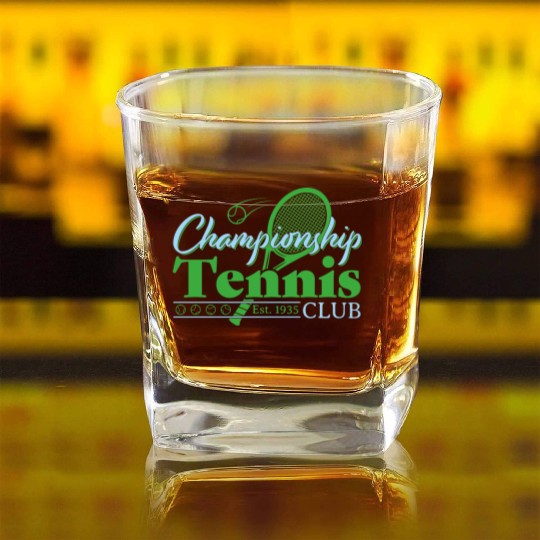 Tennis Club Square Whiskey Glasses