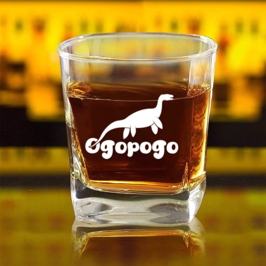 Ogopogo Cute Lake Monster Cryptid Square Whiskey Glasses