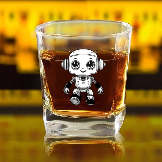 Ai robot Square Whiskey Glasses