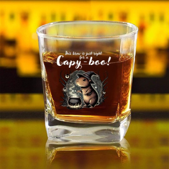 Capy-boo Witch Capybara Square Whiskey Glasses – Brew the Perfect