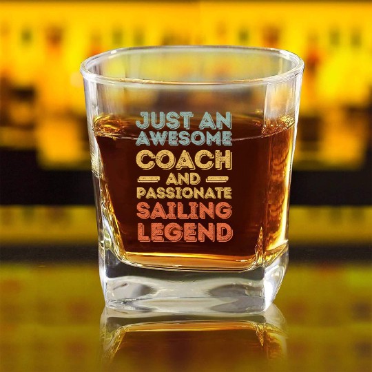 Coach Sailing legend retro Square Whiskey Glasses