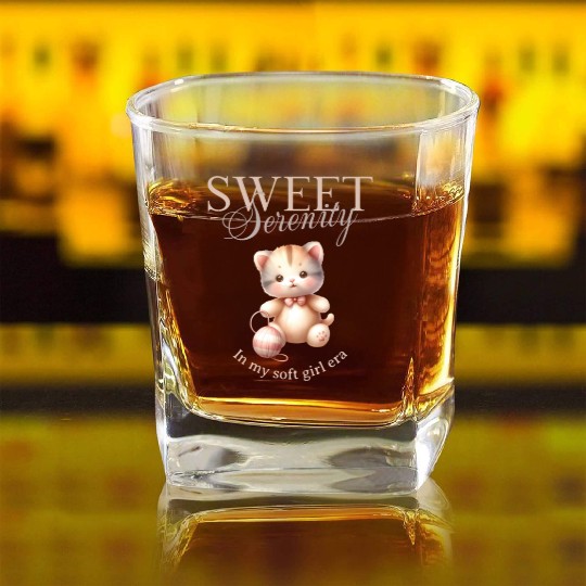 In My Soft Girl Era Square Whiskey Glasses