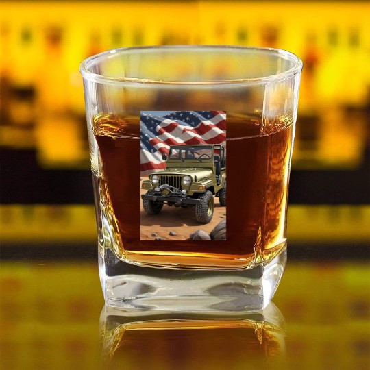 Jeep US Square Whiskey Glasses