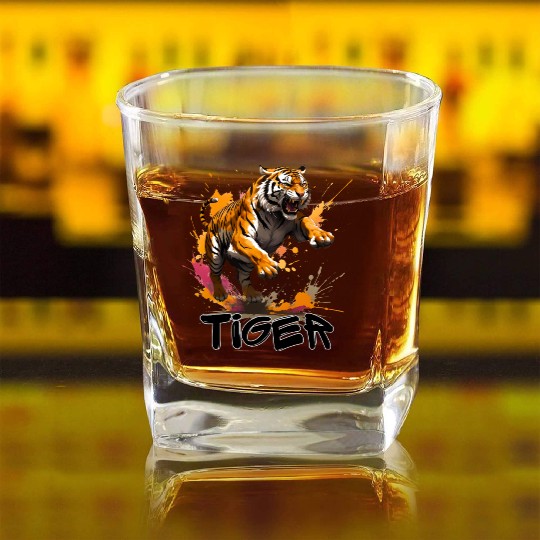 Tiger T Square Whiskey Glasses