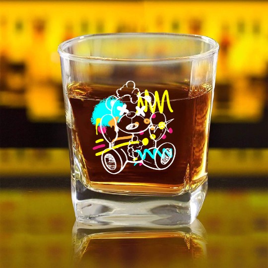 Graffiti Colorful Rappers Cool Square Whiskey Glasses