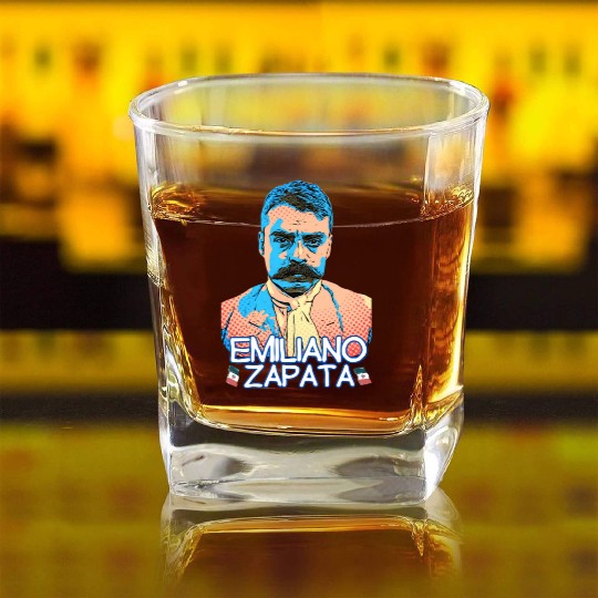 Emiliano Zapata Square Whiskey Glasses