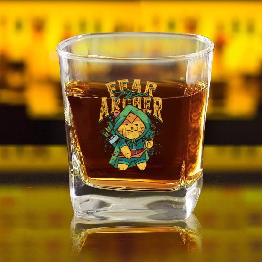 Archery Archer Fear the archer Square Whiskey Glasses
