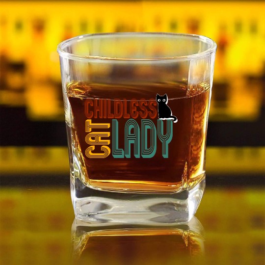 childless cat lady Kamala Harris 2024 Square Whiskey Glasses