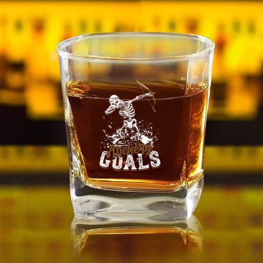 Archery Goals Archer Square Whiskey Glasses