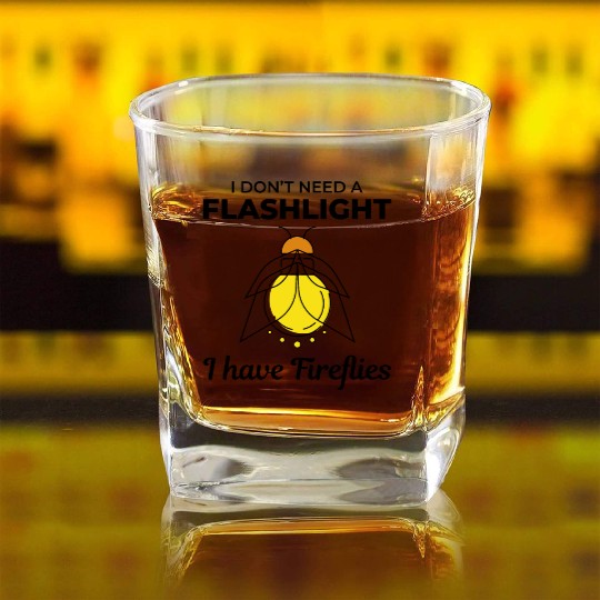 Fireflies Firefly Lightning Bug Insect Collector Square Whiskey Glasses