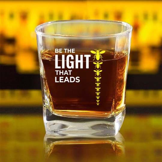 Fireflies Firefly Lightning Bug Insect Collector Square Whiskey Glasses