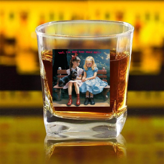 Dorothy and Alice hilarious Square Whiskey Glasses