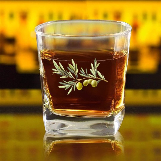 Olive Branch Square Whiskey Glasses