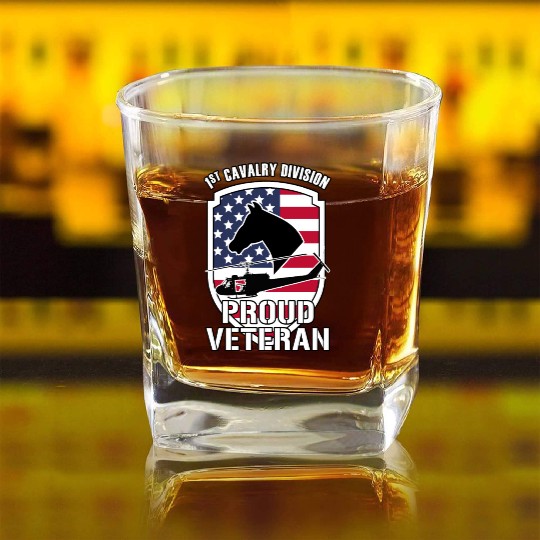 US ARMY VIETNAM VETERAN Square Whiskey Glasses