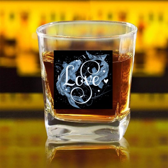 Pisces Vibes Square Whiskey Glasses