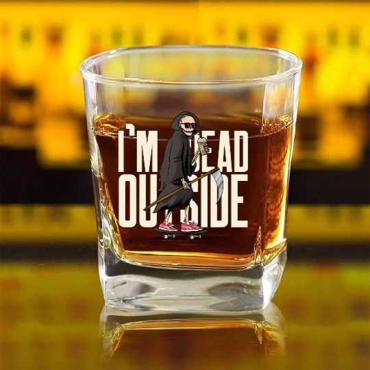 I'm Dead On Inside | Hilarious | Cheers to Comedy Square Whiskey Glasses