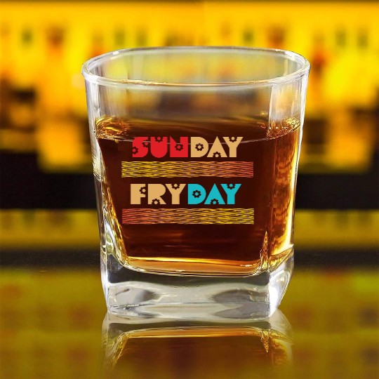 SUNDAY FRYDAY Square Whiskey Glasses