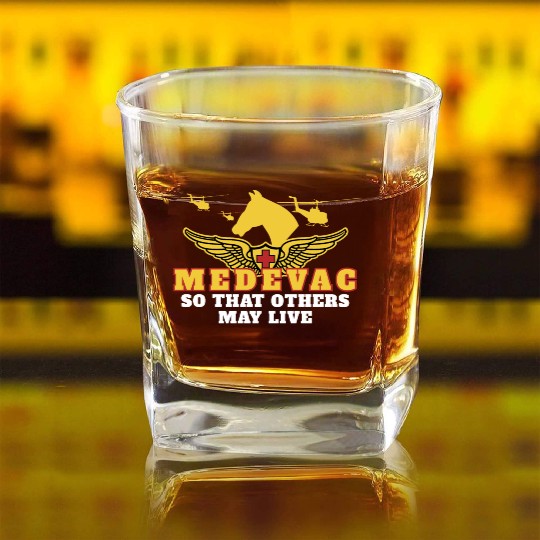 US Army Medevac: Heroes in the Sky Square Whiskey Glasses