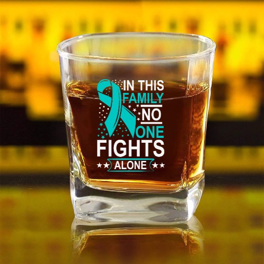 Wellness Collection - Family, No-one Fights Alone Square Whiskey Glasses