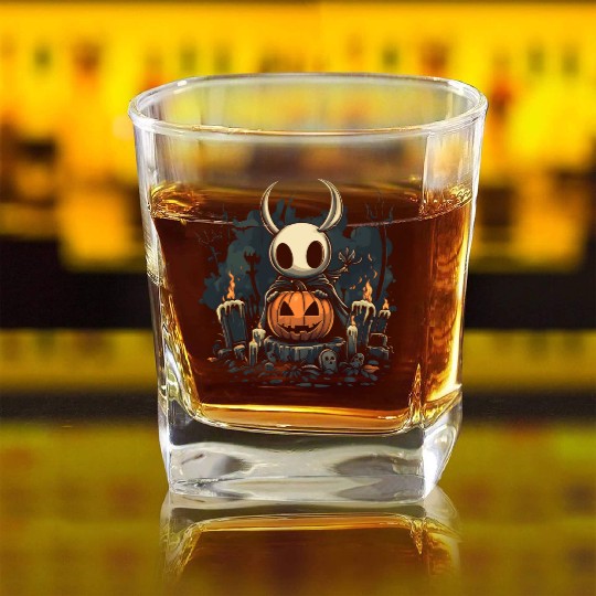 Spooky Hollow Knight Square Whiskey Glasses