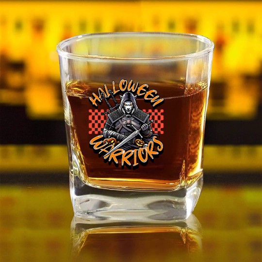 halloween warriors Square Whiskey Glasses